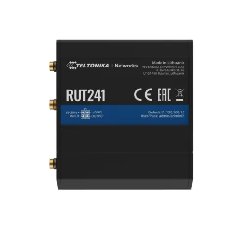 Teltonika  RUT241 industrial 4G router with Wi-Fi and 2 Ethernet ports