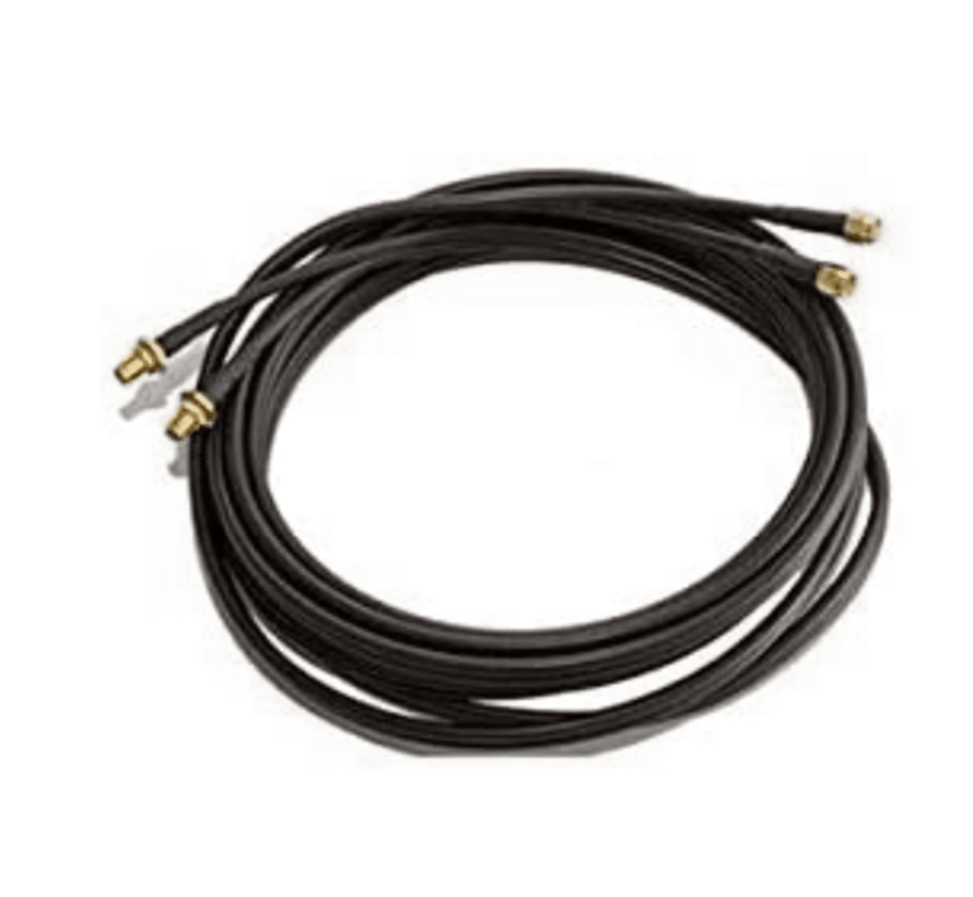 Set mit 2 SMA Verlängerungskabeln mit männlichem und weiblichem Anschluss, 5 Meter und 10 Meter