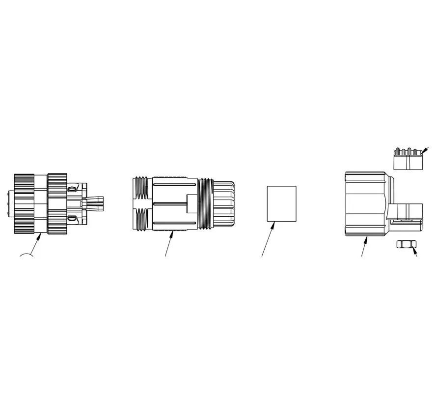 NMEA2000 Micro-C field-installable connector male or female