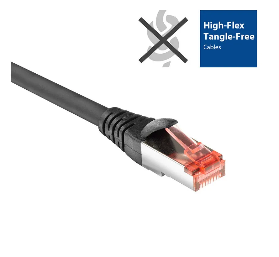 ACT CAT6A Ultra Flex U/FTP network cable with PVC jacket in various lengths