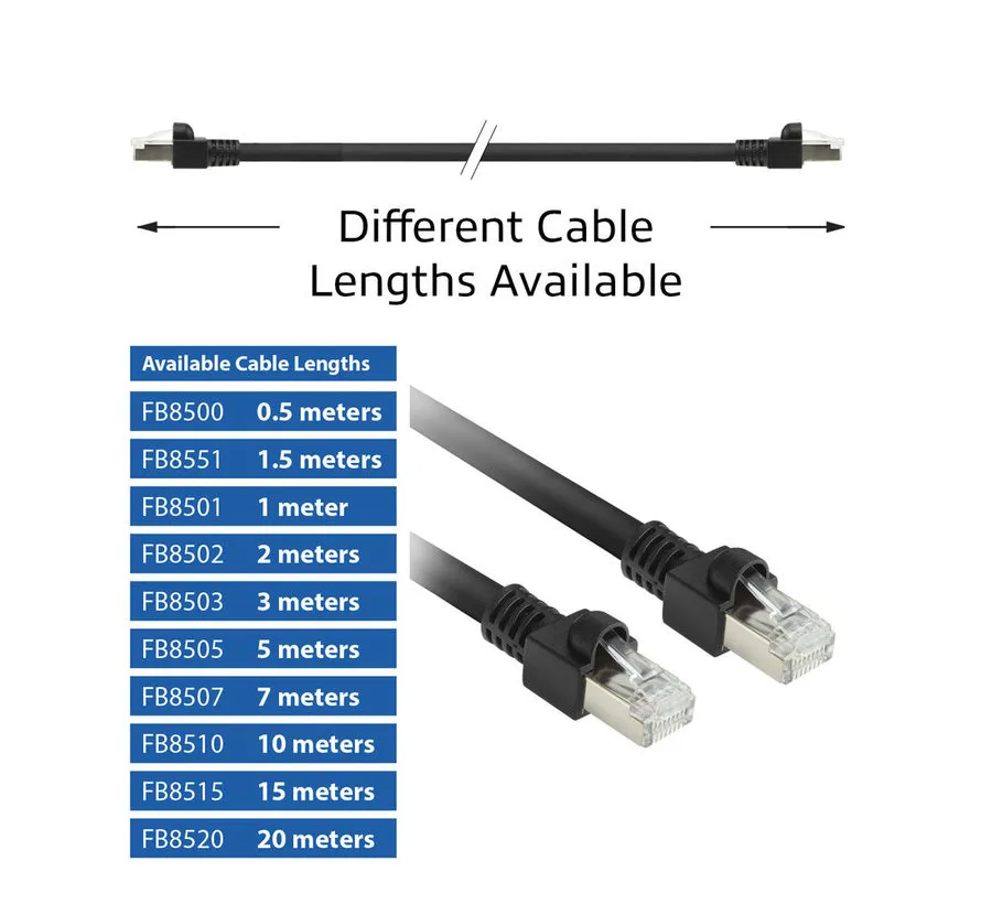 CAT7 S/FTP PUR Flex industriële patchkabel in diverse lengtes