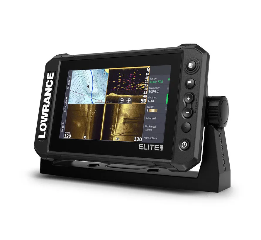 Elite FS 9 ROW fishfinder chartplotter met Active Imaging 3-in-1 transducer