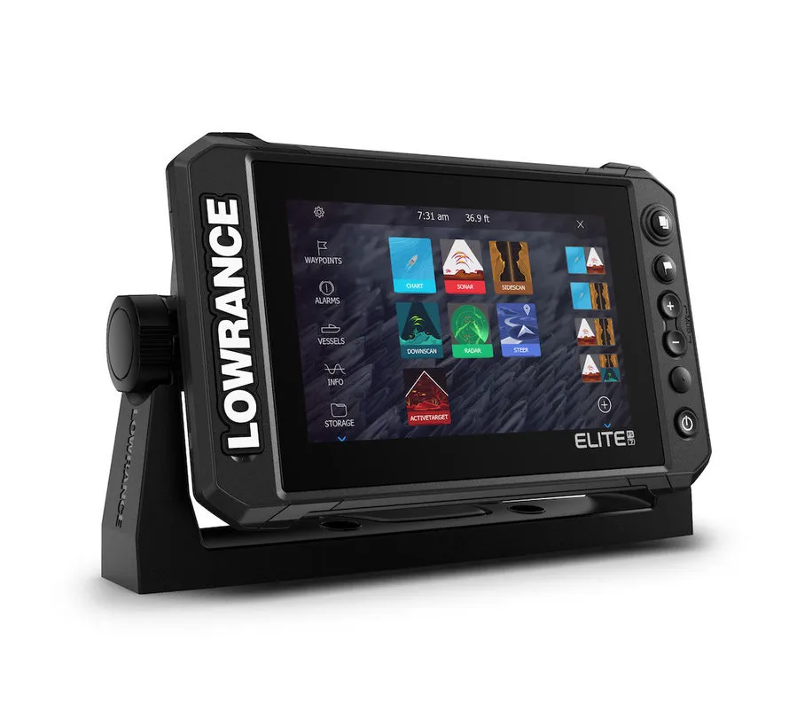 Elite FS 9 ROW Fishfinder Kartenplotter mit Active Imaging 3-in-1 Geber