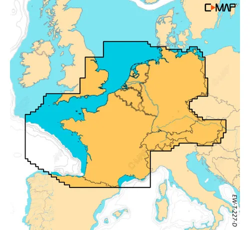 C-Map Centraal und West Europa für de Simrad NSX