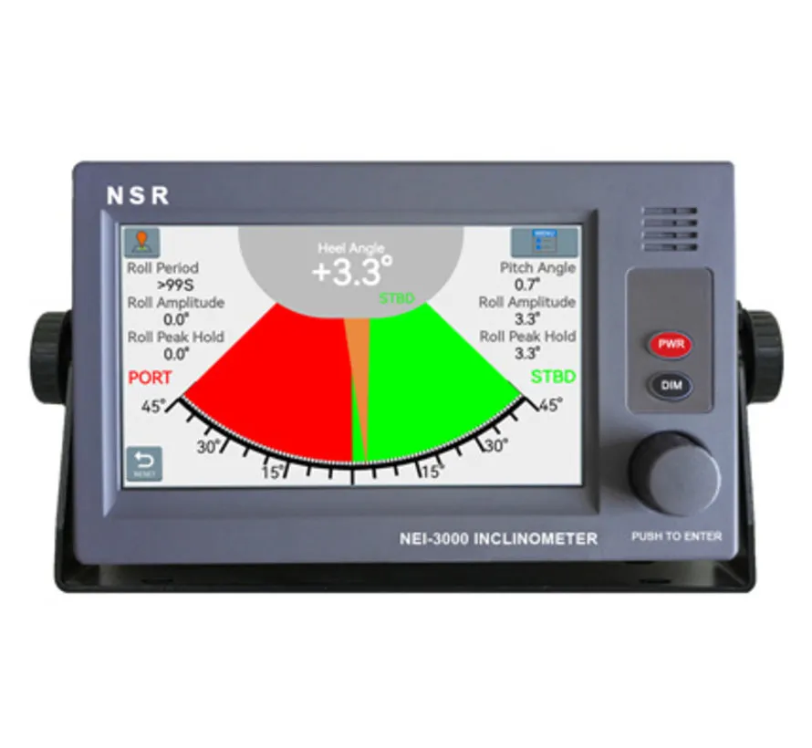 NEI-3000 elektronische inclinometer voor scheepshelling, rol en pitch