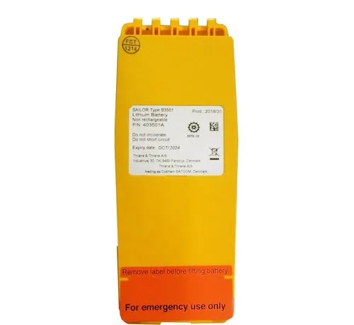 Cobham SAILOR B3501 lithium emergency battery 7.2V
