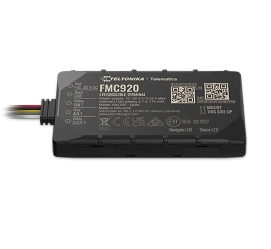 FMC920 4G Cat 1 GPS tracker with Bluetooth and backup battery