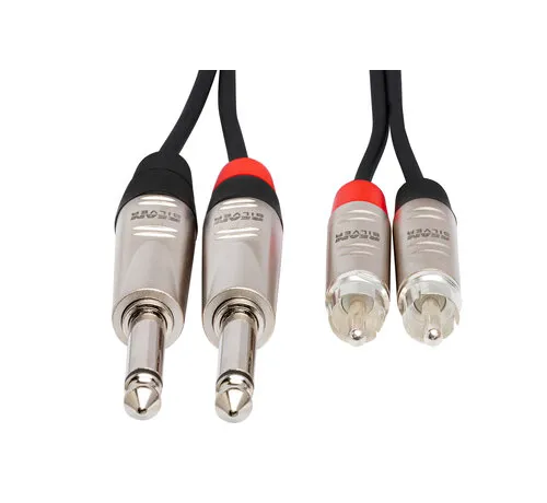 Hosa HPR-000X2 Dual REAN 1/4 Zoll TS auf RCA