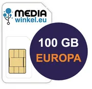 Mediawinkel Prepaid 100 GB EU 4G/5G data SIM valid for 1 year