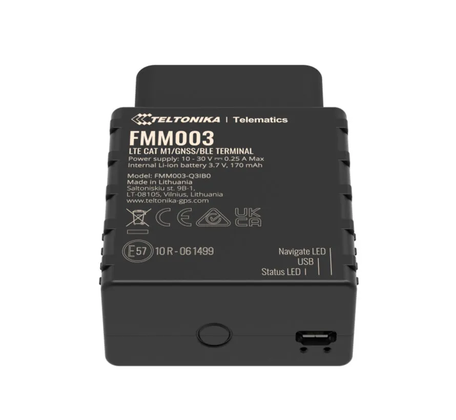 FMM003 4G LTE Cat M1 OBD GPS tracker with Bluetooth