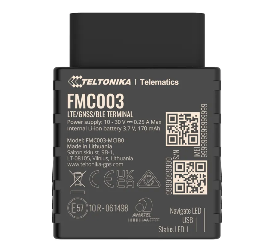FMC003 4G LTE Cat 1 OBD GPS-tracker met Bluetooth