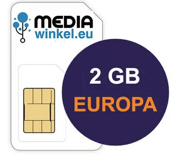 Mediawinkel Prepaid 2 GB EU 4G/5G data-simkaart 1 jaar geldig
