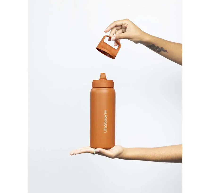 Go 2.0 waterfilter fles 1L - Kyoto Oranje