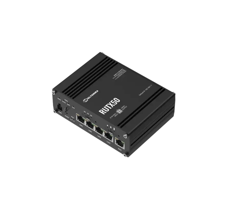 Industrial 5G router with dual SIM and 5x Gigabit LAN