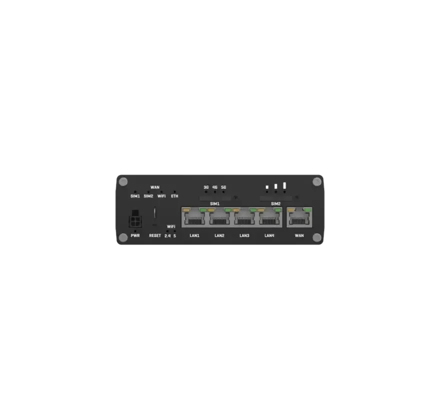 Industriële 5G router met dual SIM en 5x Gigabit LAN