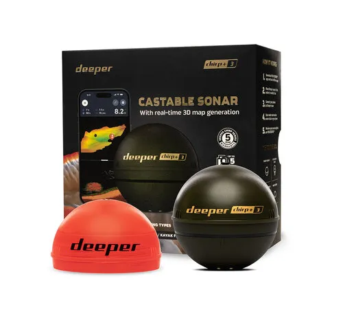 Deeper Chirp+ 3 fishfinder mit GPS und WiFi