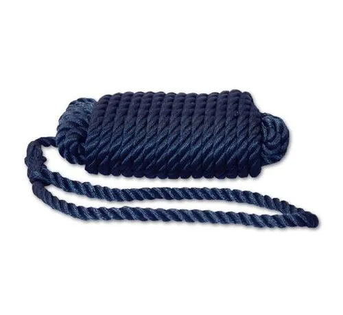 Hollex Festmacherseil Navy 10mm, 3 Litzen, Länge Seil 10 Meter