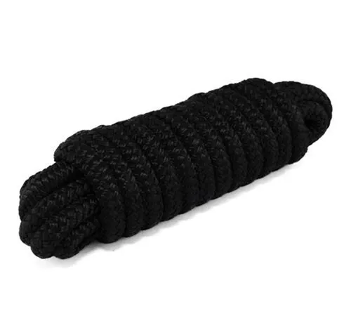 Hollex Festmacherseil schwarz 14mm, 16 Litzen, Länge Seil 10 Meter