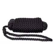 Hollex Festmacherseil Schwarz 14mm, 3 Litzen, Länge Seil 10 Meter