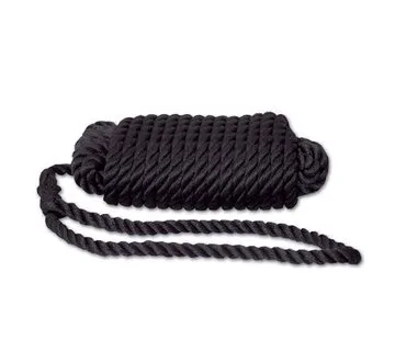 Hollex Mooring rope Black 8mm, 3 strands, length rope 6meter