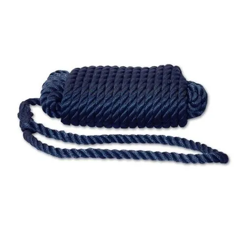 Hollex Festmacherseil Navy 8mm, 3 Litzen, Länge Seil 4 Meter