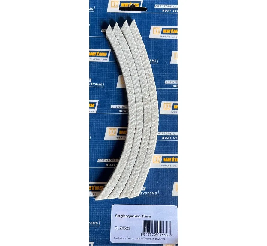 stopbuspakking set 45 mm voor schroefasafdichting / stopbus