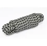Hollex Landvast zwart/wit polyester 14mm, 16 strengen, lengte  touw 10meter