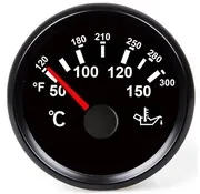 Hollex Oil temperature gauge black 9-32V 150°