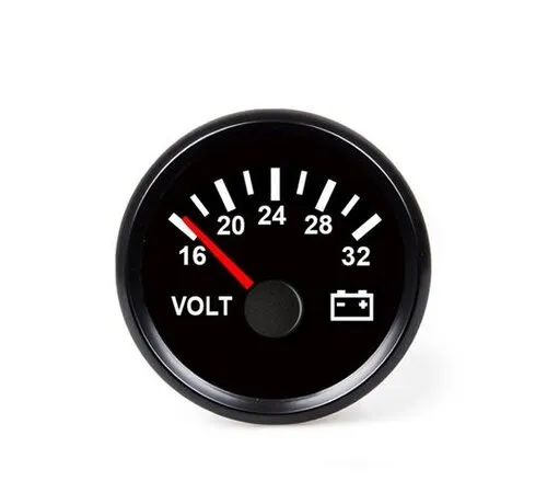 Hollex Voltmeter black 18-32V