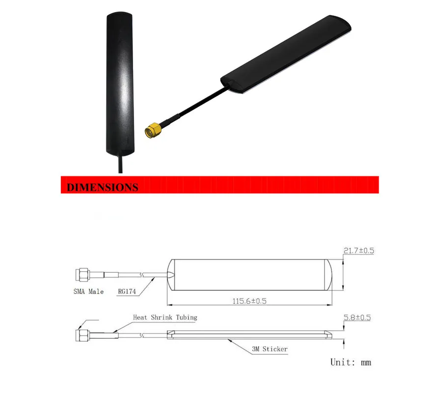 Self-adhesive LTE antenna / 4G and 5 G