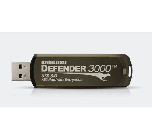 Kanguru Defender 3000 secure USB stick in 16, 32, 64, 128, 256 or 512GB