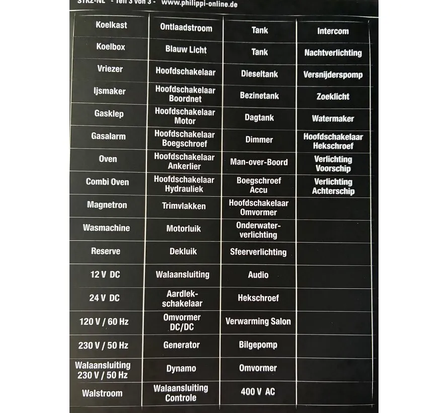 Schaltpaneel mit 10 Schaltern, schwarz