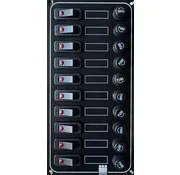 Schakelpaneel met 10 schakelaars, zwart