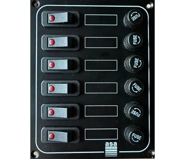 Schaltpanel mit 6 Schaltern schwarz