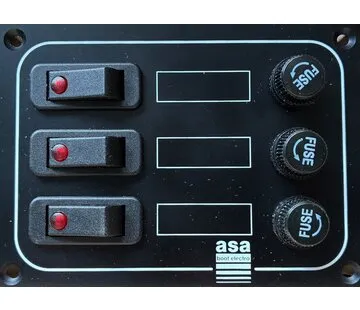 Schaltpanel mit 3 Schaltern schwarz