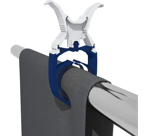 FIXCLIP afsluitbare stormvaste knijper navy-white 6-pack