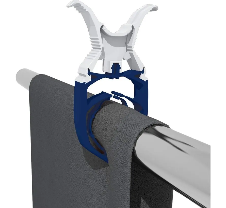 abschließbarer Clip navy-white