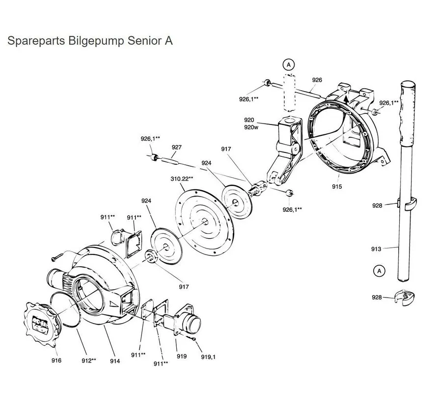 Repair kit for manual pump Senior and Electric
