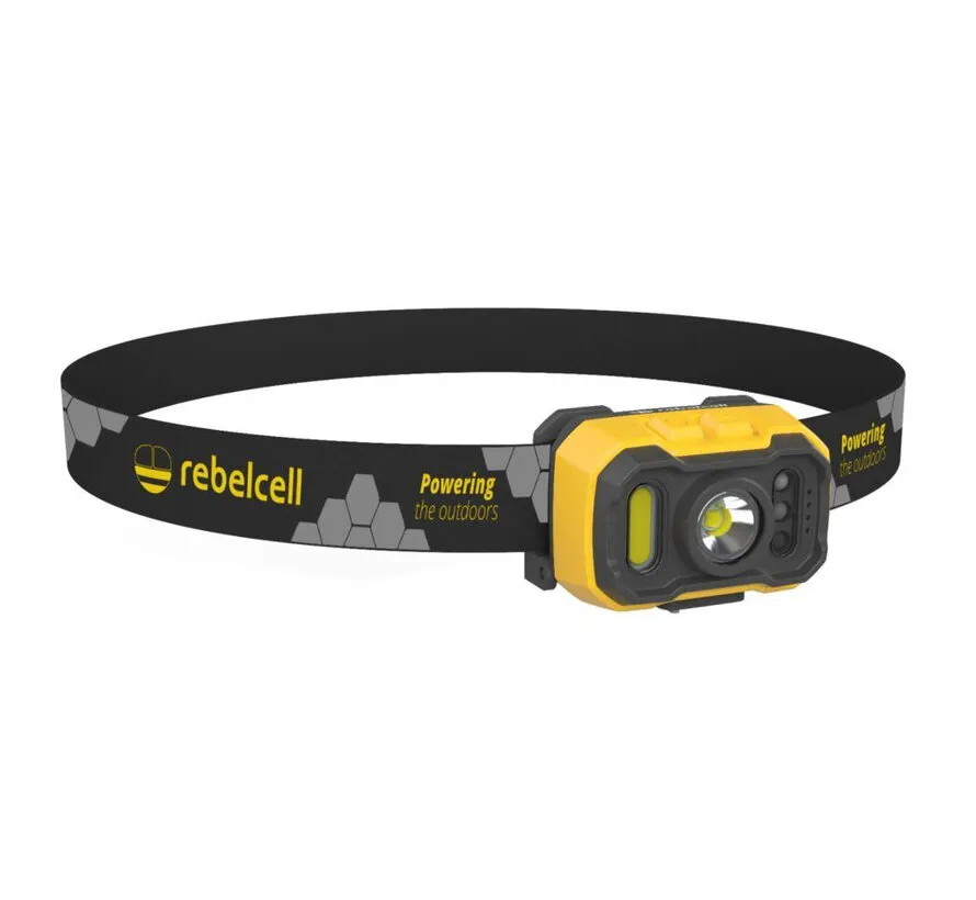 Rebeltorch Pro outdoor hoofdlamp – 1000 lumen, 8 lichtstanden, handsfree bewegingssensor, USB-C oplaadbaar