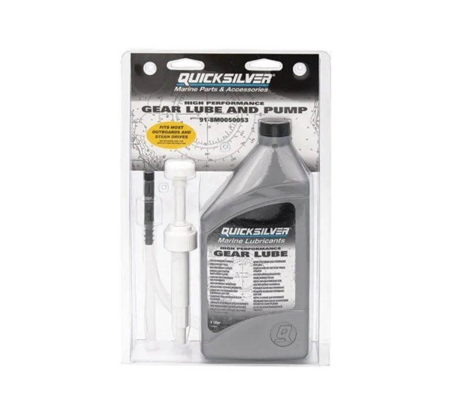 Quicksilver High performance gear lube 1L - SAE90 - 8M0219576 with pump