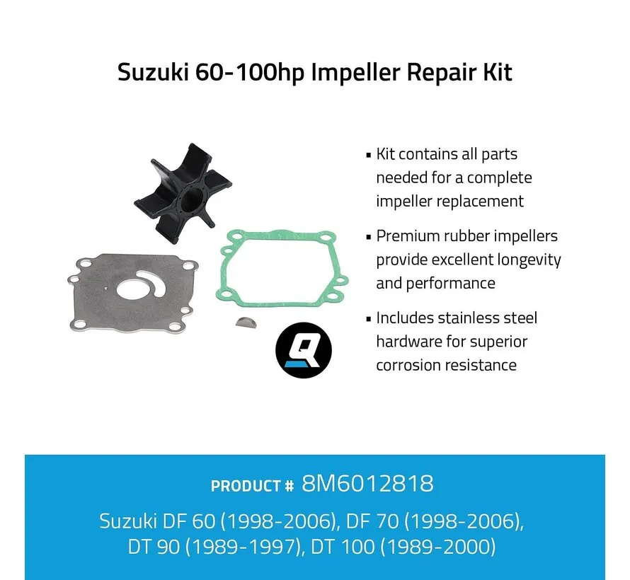 Impeller Service Kit Suzuki 60-100pk - 8M6012818