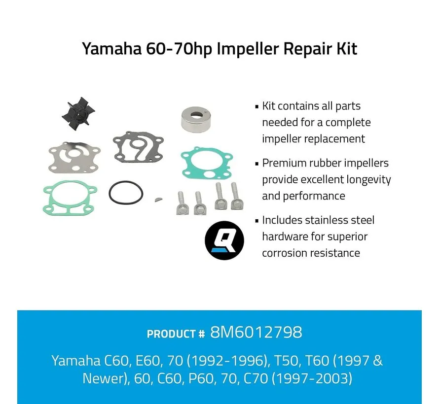 Impeller Service Kit Yamaha 60-70pk - 8M6012798