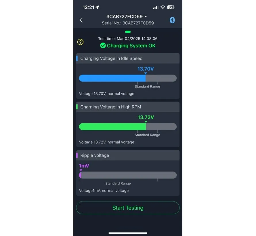 BM200 Bluetooth Battery Tester 6-20V DC