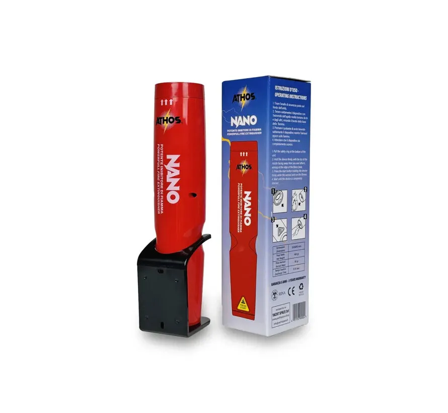 Nano boot- en camper spuitblusser, vergelijkbaar met een 9 kg fles