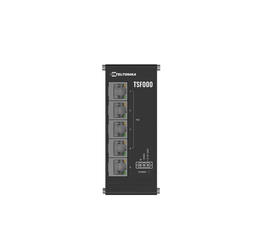 TSF000 low-profile PoE+ switch 5-poorts
