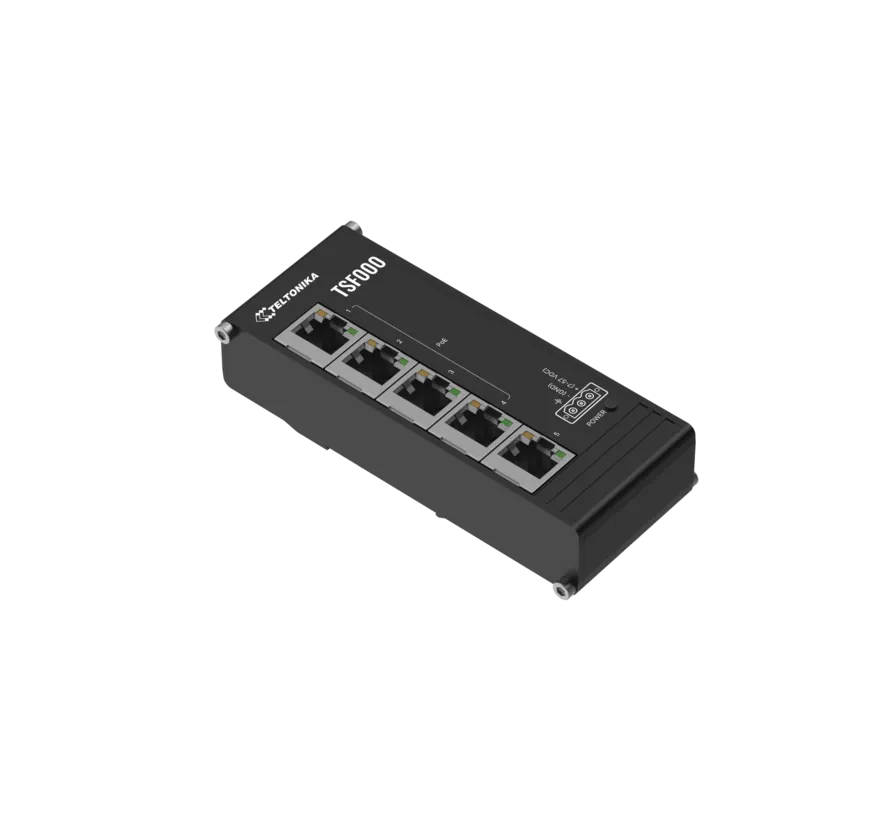 TSF000 low-profile PoE+ switch 5-poorts