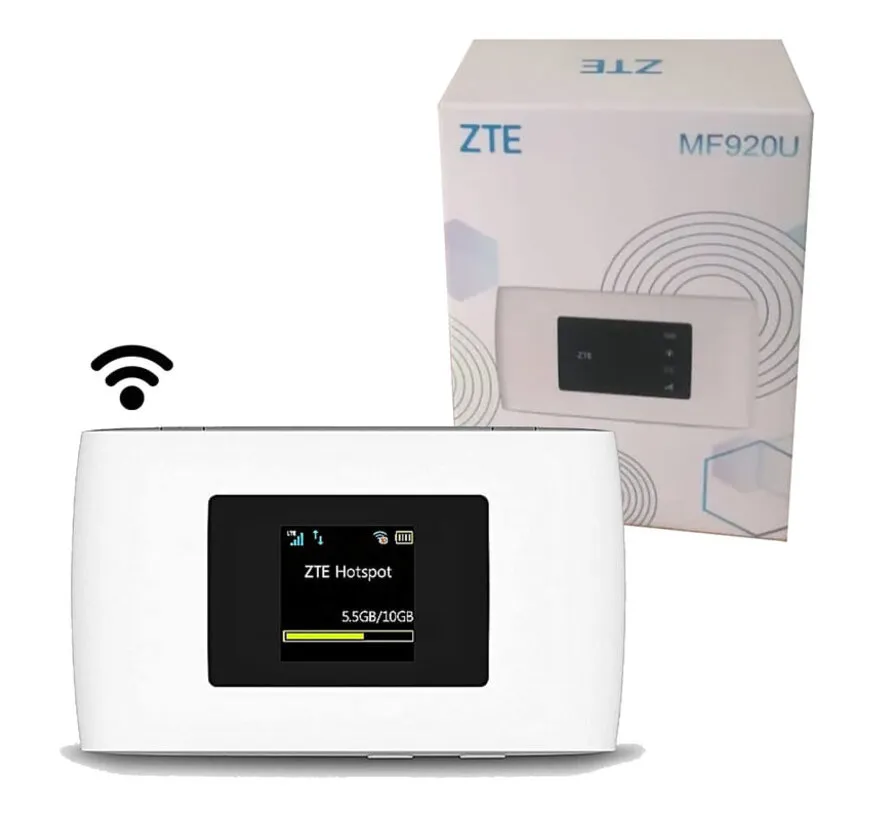 MF920U 4G LTE MiFi Hotspot – Compacte Pocket WiFi Router met SIM en Accu voor Reizen, Werk en Back-up Internet
