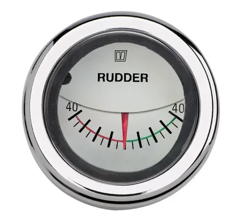 Vetus Roerstandindicator wit 12/24V met 52 mm inbouwmaat