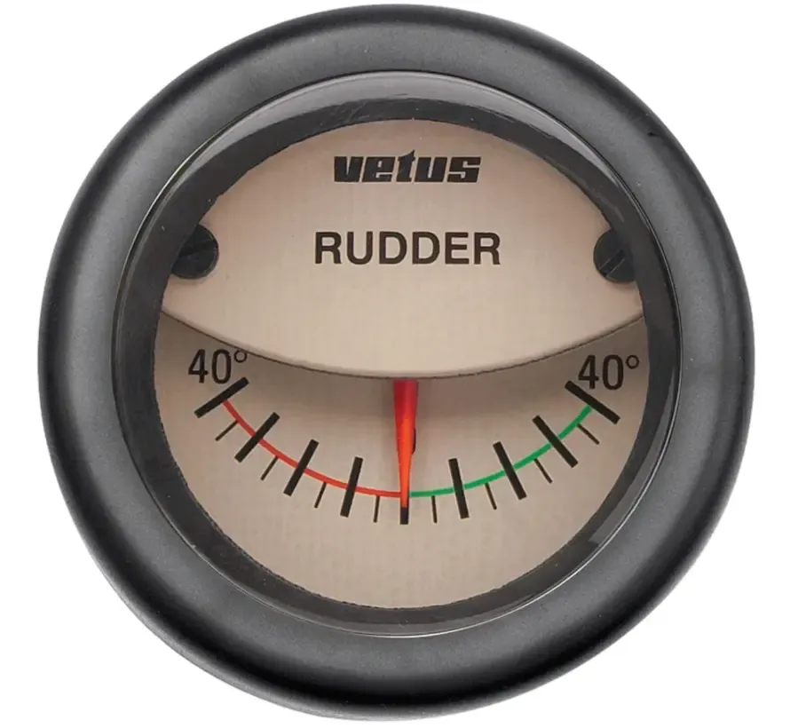 Rudder position indicator cream 12/24V with 52 mm cut-out