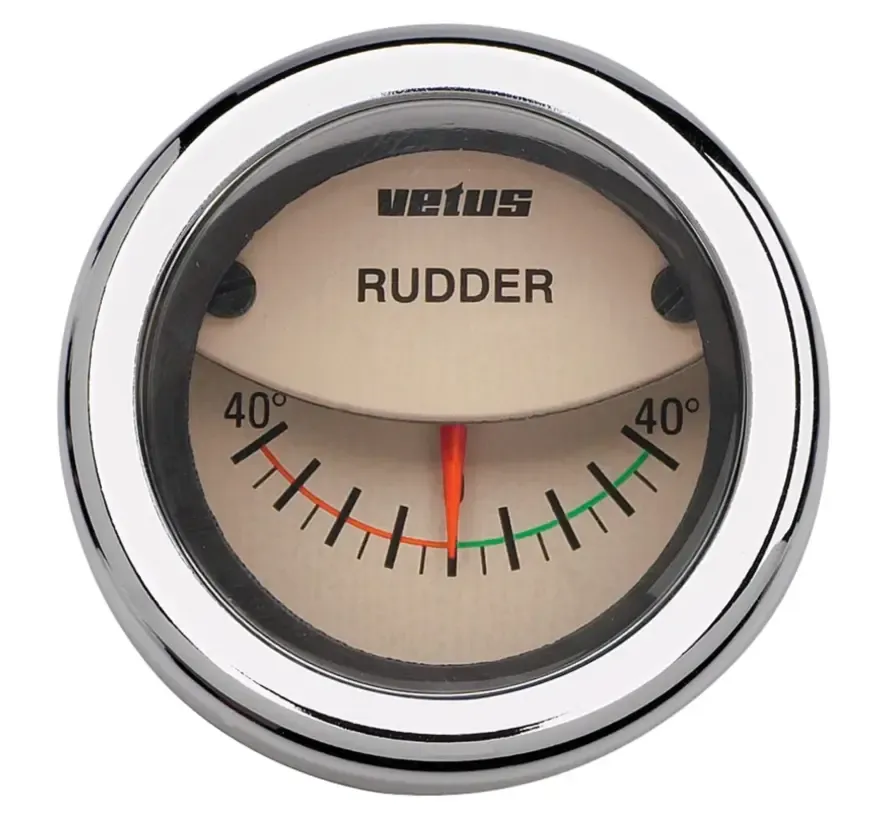 Rudder position indicator cream 12/24V with 52 mm cut-out
